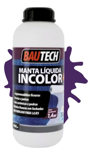 Manta Líquida Transparente Bautech 900ml Impermeabilizante..