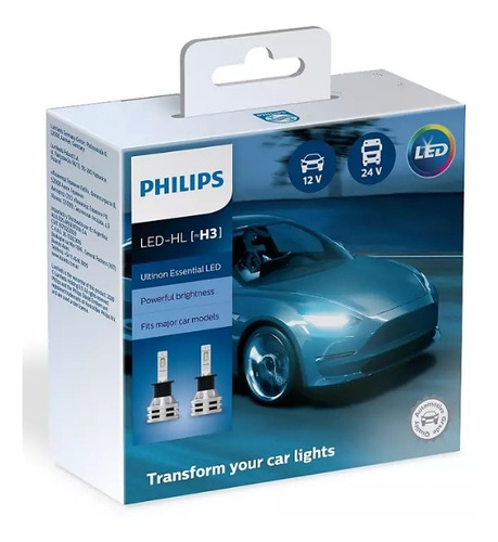 Lampara Philips Kit Led H3 12-24v 1550lm Ultinon Essential