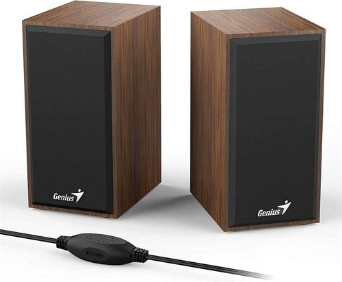 Parlantes Genius Subwoofer Para Pc Usb 3.5mm 6w Madera