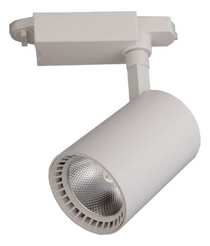 Lampara Spot Led Cob 30w Cuerpo Blanco Luz Blanca Para Riel