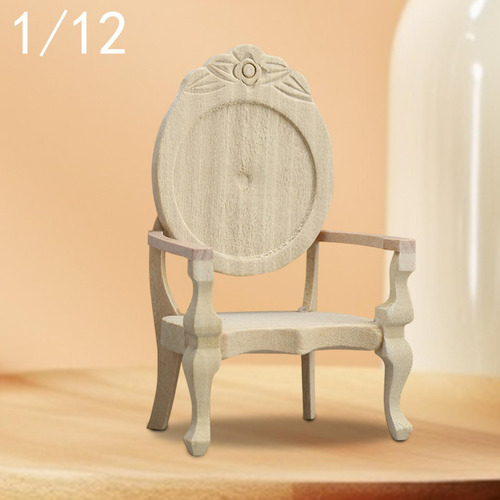 2 Poltrona Única Esculpida, Poltrona Vintage 1:12, Poltrona
