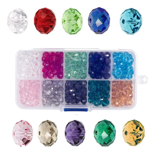 Bingcute De 8 Mm Al Por Mayor Briolette Crystal Glass Geads