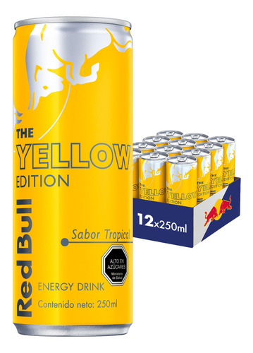 Bebida Energetica Red Bull Yellow Edition 12 Latas De 250ml