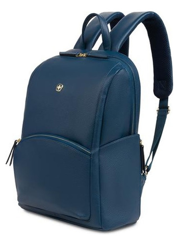 Mochila Swissgear Para Portatil 14 Tablet Sa9901 Dama Azul Diseño De La Tela Cuero