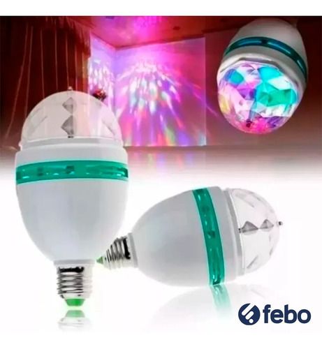 Imagen 3 de 8 de Lámpara Led Giratoria Para Decoraciones De Fiestas Febo
