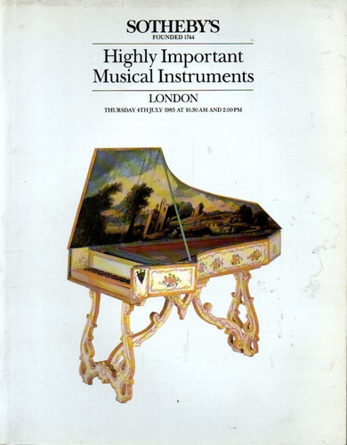 Sotheby´s - Highly Musical Instrumentos Bello Catalogo 1985