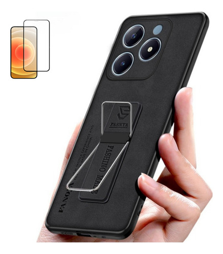 Funda Para Realme C61 53 50 60 G Stent Piel De Oveja+mica