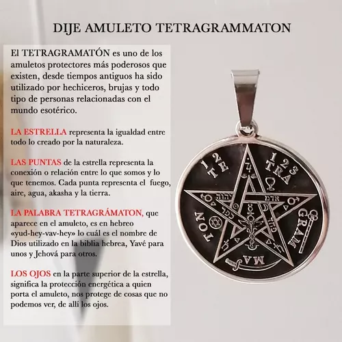 Demonio ciervo proteína Amuleto Tetragramaton | MercadoLibre 📦