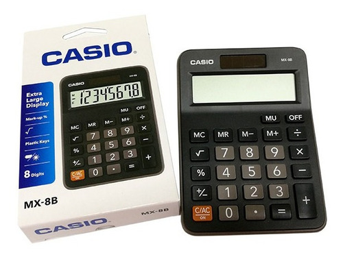 Calculadora Casio Mx-8b Solar Y Pila 8 Digitos + Delivery