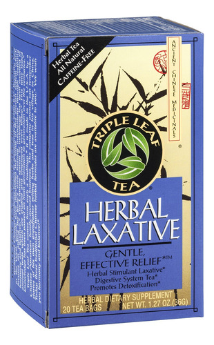 Triple Leaf Tea Laxante Herbario - 20 Bolsas De Te
