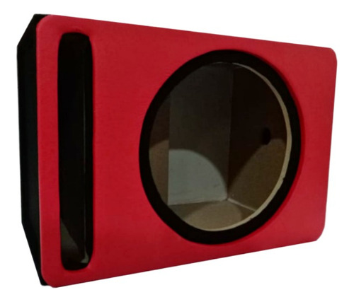 Cajón Para Subwoofer 15 Mdf Porteado Con Antifaz Rojo