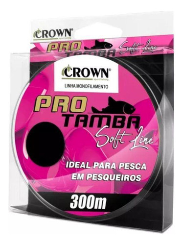 Linha Pro Tamba Monofilamento Crown Rosa Pink 0,40 32ib 300m