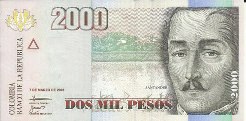 Colombia 2000 Pesos, 7 Marzo 2005