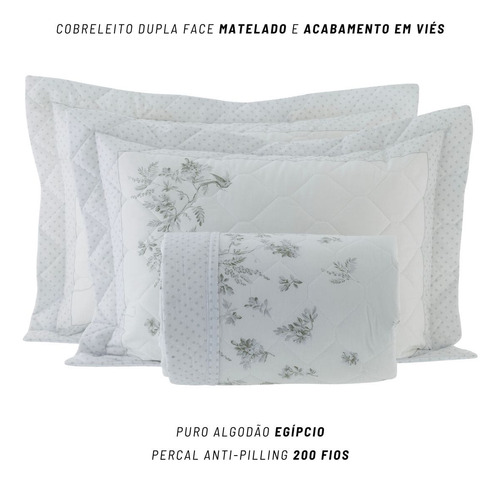 Cobreleito King 200 Fios Kacyumara 03 Pçs Vida Bela Elegancy