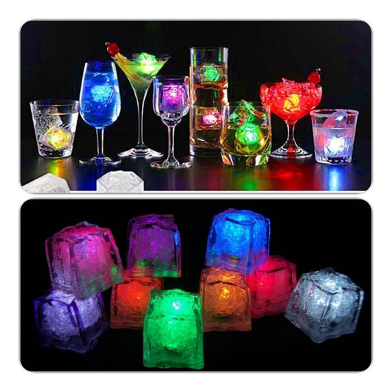 180 Hielos Luminosos Led Colores Fiestas Cubo Bebidas | Envío gratis