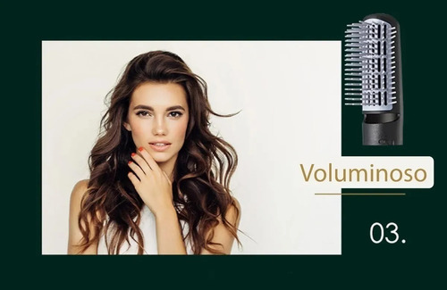 Imagen 3 de 7 de Cepillo Secador Brushing 3 Cabezales Silicona 1200 W