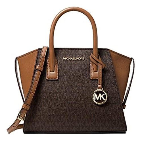 Michael Michael Kors Avril Small Logo Top-zip Satchel - Brow