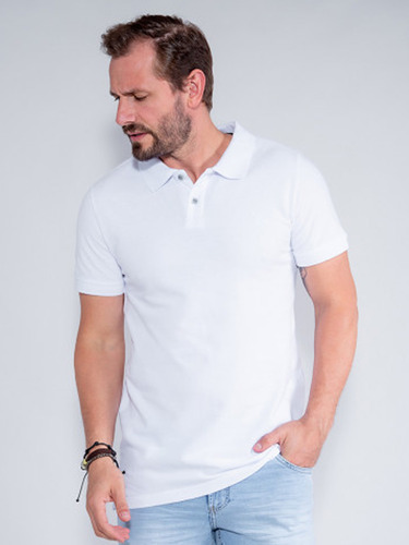 Camiseta Polo Original Elastano Básica Lisa Revanche 