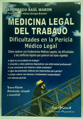 Medicina Legal Del  Trabajo - Waron, L