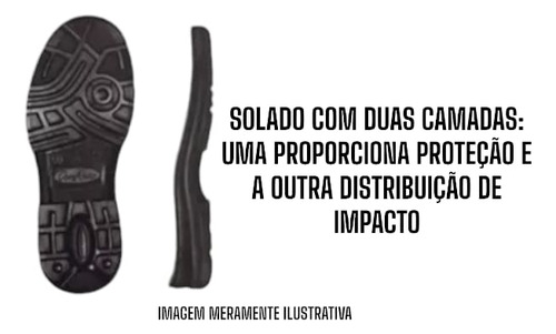 Bota De Segurança Epi Conforto Original Com Cadarço Sem Bico