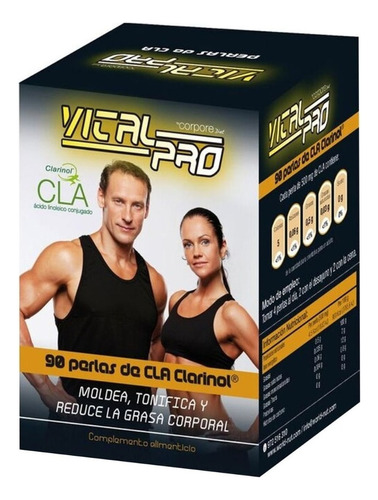 Quemador De Grasa Cla Vital Pro X 90 - Adelgazante Sabor Sin Sabor