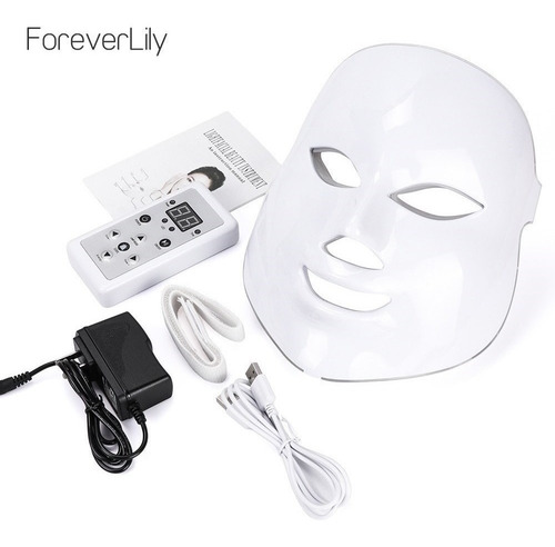 Imagen 5 de 5 de Mascara Led Tratamiento Facial 7 Colores Fototerapia