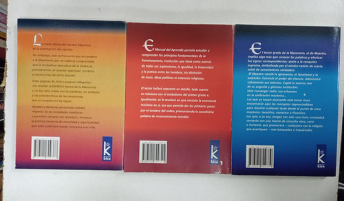 Tres Libros De Masoneria - Aldo Lavagnini - Kier (Usado)