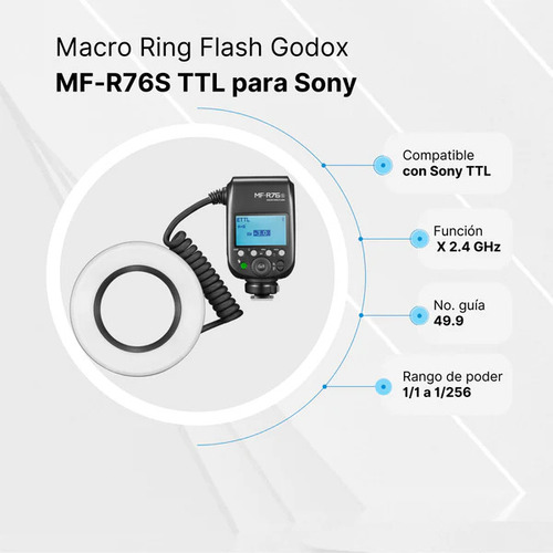 Macro Ring Flash Godox Mf-r76s Ttl Para Sony