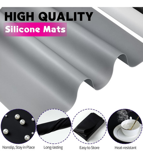 Leobro Silicone Mat, 3 Pcs 15.7 X 11.7 Silicone Mats Fo...