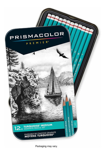 Lápices Prismacolor 24192 Premier De Grafito Turquesa, Ldc