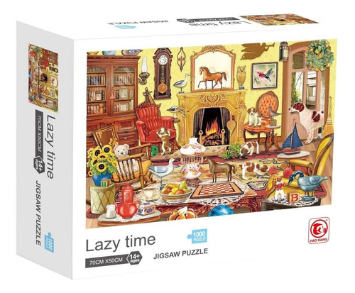 Rompecabeza Puzzle 1000 Lazy Time Casa Living Infancia