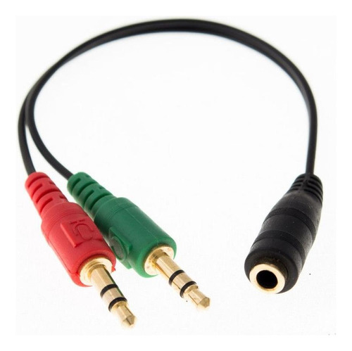 Cabo Adaptador P3 Fêmea Para 2 P2 Macho Fone E Microfone