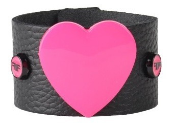 Imagen 2 de 3 de Brazaletes Pulseras De Mujer De Cuero Paris Negros - Ferraro