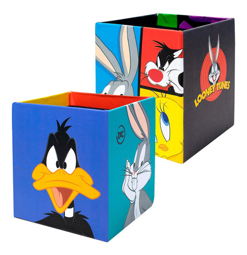 Kit Organizador De Mesa Looney Tunes Com 2 Peças G Dac