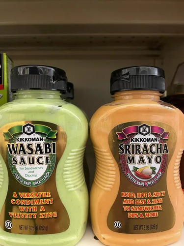 Aderezos: Kikkoman 1 Mayo Sriracha Y 1 Wasabi Sauce