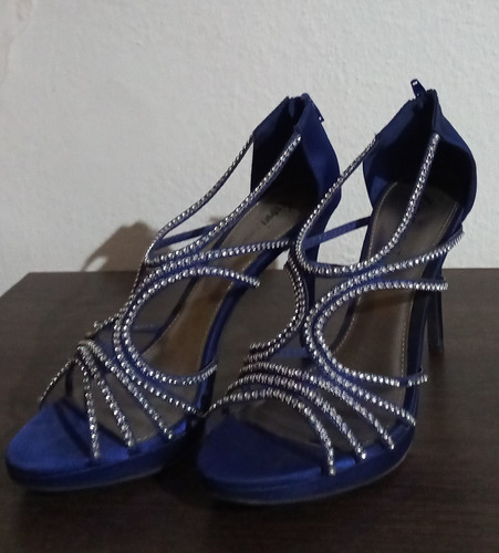 Sandalia Azul & Strass Importada Usa - Talle 42