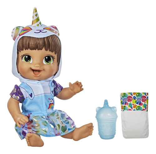 Baby Alive - Muñeca Tinycorns, Unicornio Panda, Accesorios.