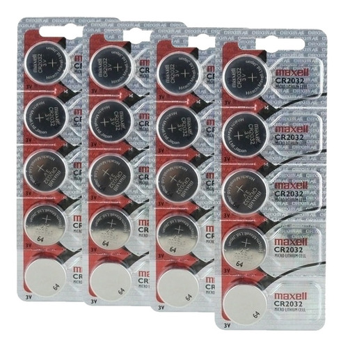 Imagen 1 de 1 de 20 Pilas Cr2032 3v Litio Medidor Glucosa Balanza Llave Auto
