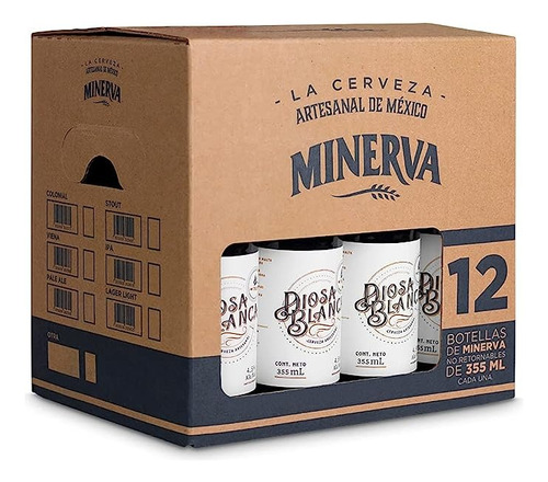 Imagen 1 de 4 de Cerveza Minerva Linea Maestra Diosa Blanca