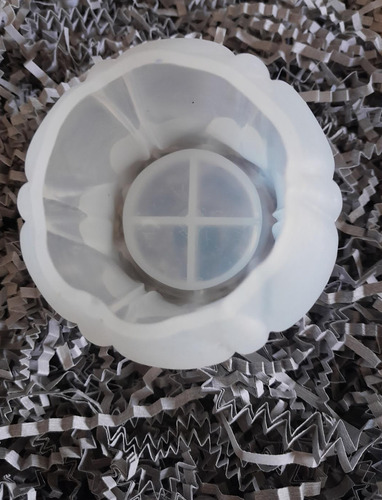 1 Molde Silicon Para Base De Vela Forma Flor De Tulipán