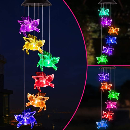 Campanas De Viento Led Que Cambian De Color, Regalo, Portáti
