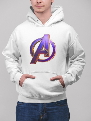 Poleron Avengers Vengadores Marvel Algodon Estampado Inviern