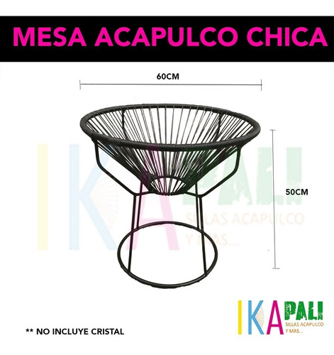 Imagen 5 de 9 de Set Silla Acapulco Ikapali (3pzs) *no Incluye Cristal