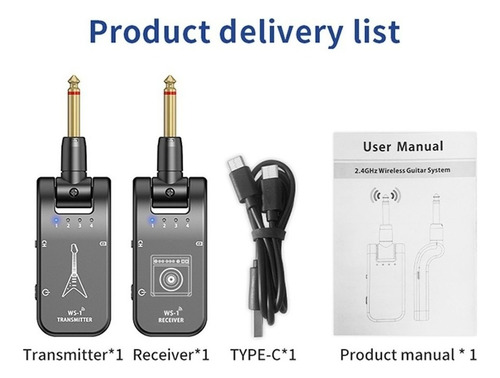 Transmisor Y Receptor De Audio Inalámbrico Para Guitarra