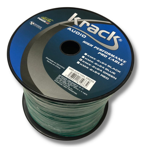 Rollo De Cable Balanceado P/xlr Microfono Kmx-2x24 Verde