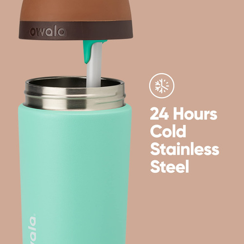 Owala - Botella De Agua De Acero Inoxidable Aislada Con Popo
