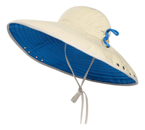 Sombrero De Sol De Pesca De Ala Súper Ancha Reversible Upf50