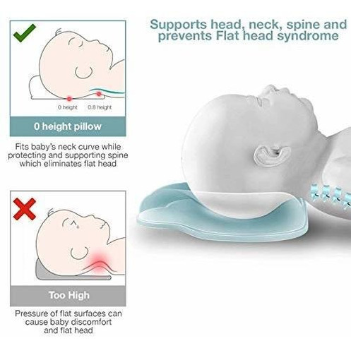 Almohada Reinsta Baby Pillow For Newborn Prevent Flat Head (