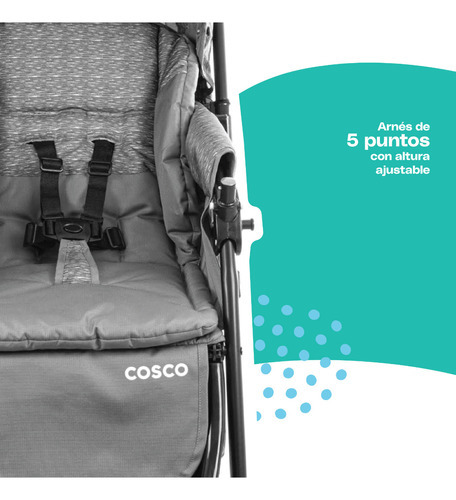 Carriola Cosco Reverse Color Gris Claro Color Del Chasis Negro