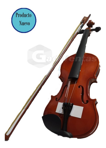 Violín 4/4 Color Natural Con Estuche Acústico